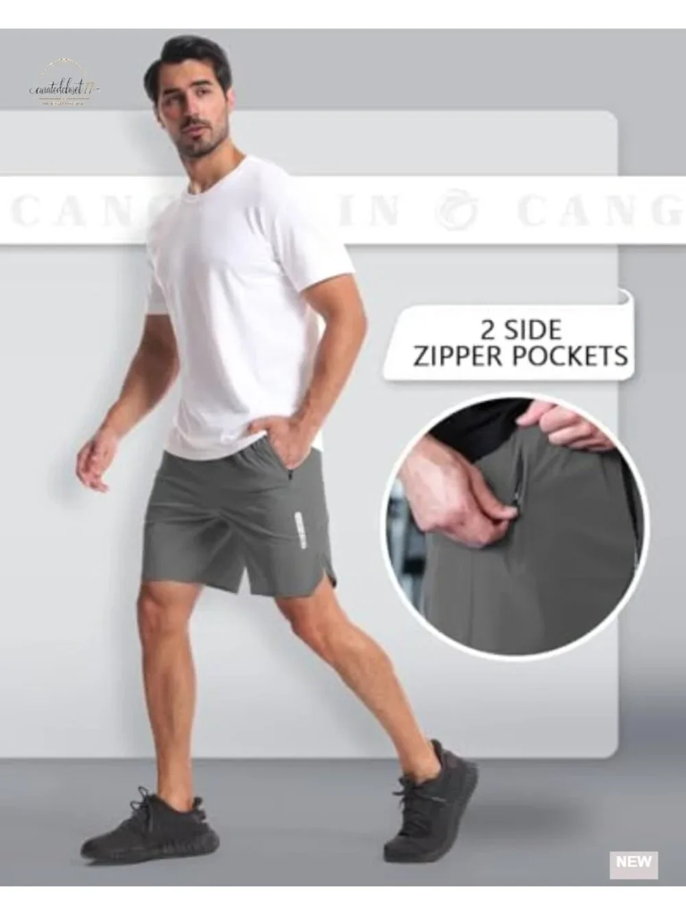 Mens Athletic Shorts Quick Dry 7 Inch Inseam with Pockets